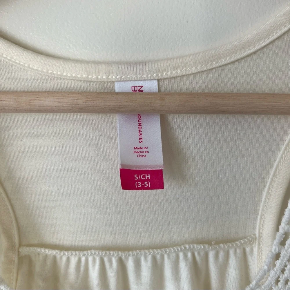 White Natural Crochet Tank with Fringe Top - Picture 6 of 7